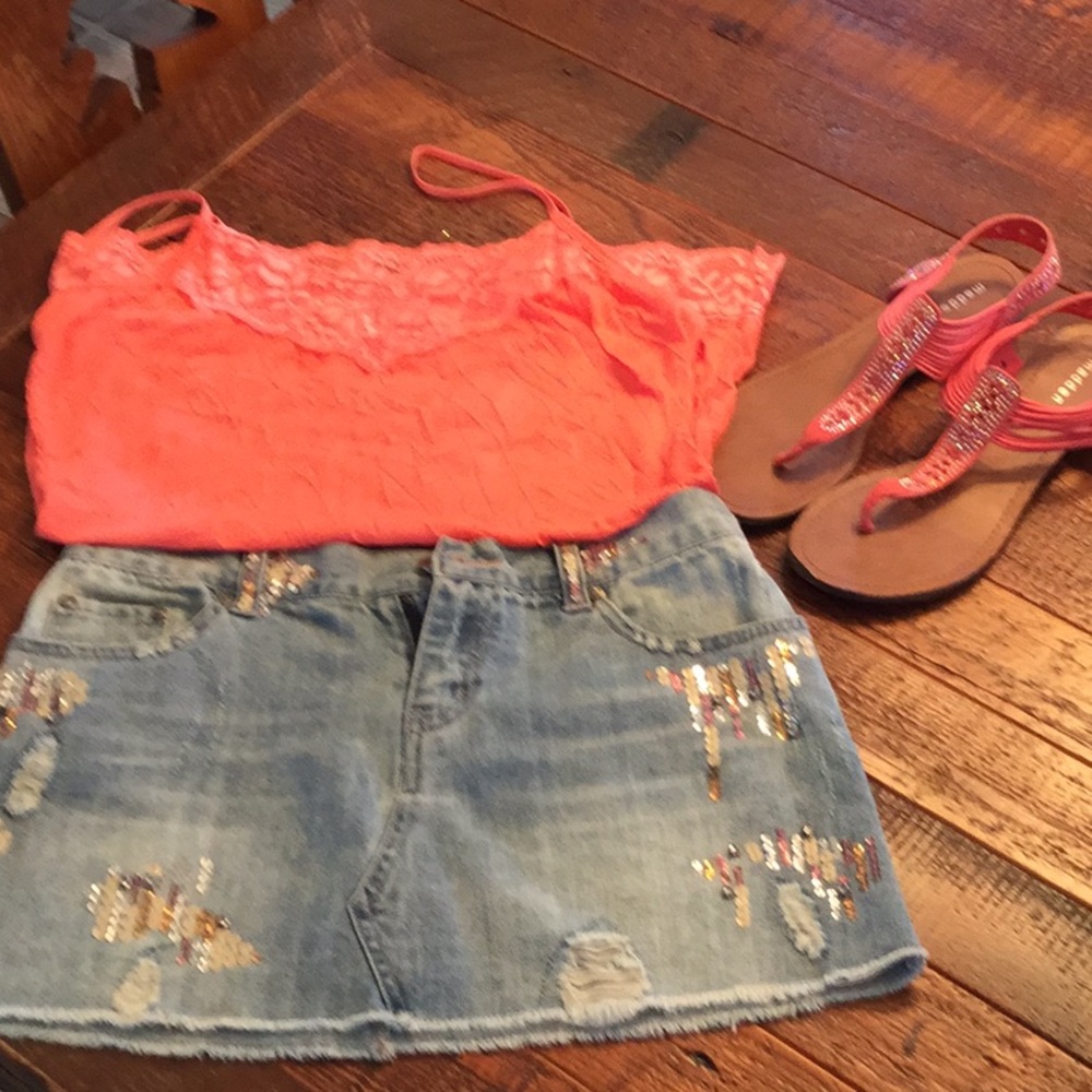 WET SEAL SUPER SEXY MINI JEAN SKIRT